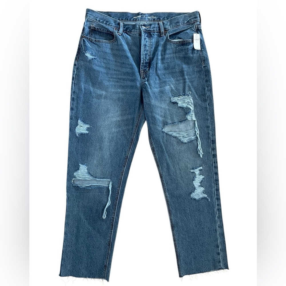 Old Navy High Rise Slouchy Straight Tall Jeans